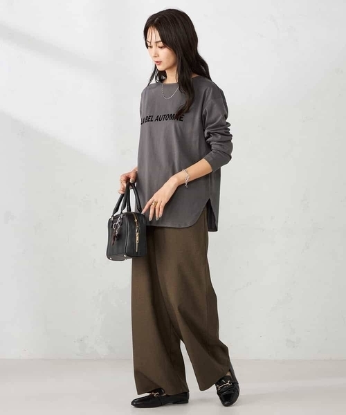 a.v.v（アーヴェヴェ）の「ロゴアソートロンT（Tシャツ/カットソー・レディース・ホワイト/チャコールグレー/グレー/ボルドー/グレー系その他・40/38/42/36/34）」の15枚目の写真