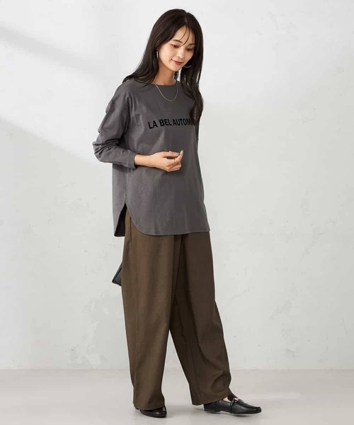 a.v.v（アーヴェヴェ）の「ロゴアソートロンT（Tシャツ/カットソー・レディース・ホワイト/チャコールグレー/グレー/ボルドー/グレー系その他・40/38/42/36/34）」の20枚目の写真