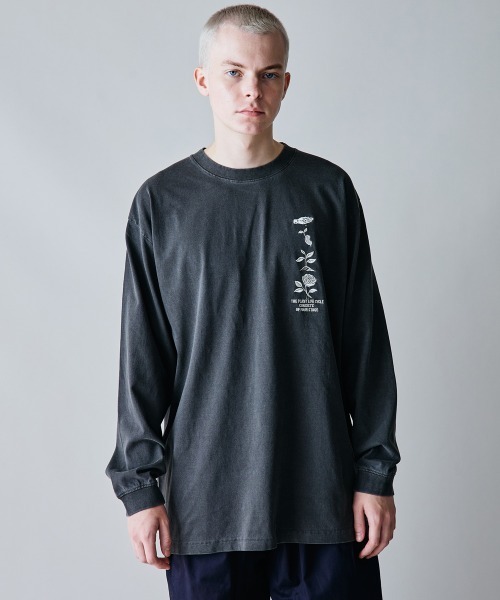 rehacer（レアセル）の「rehacer : Flower Cycle Vintage L/ST-Shirt  / フラワーサイクルヴィンテージ ロングスリーブ T shirt（Tシャツ/カットソー・メンズ・ホワイト/スミクロ/ネイビー・X-LARGE/LARGE/MEDIUM/SMALL）」の15枚目の写真