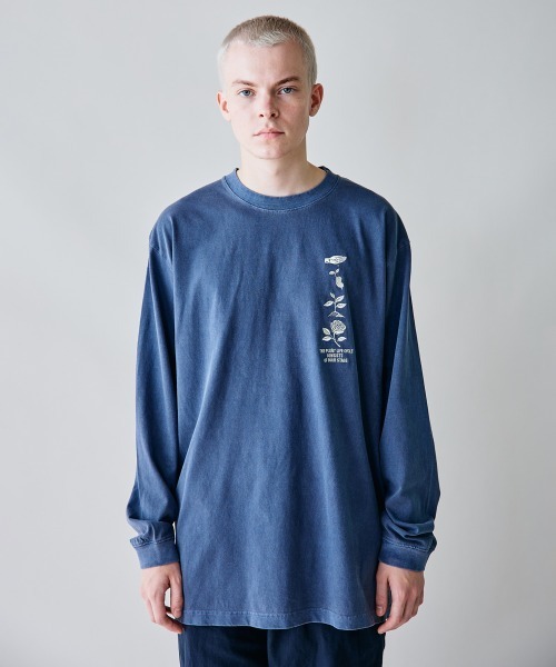 rehacer（レアセル）の「rehacer : Flower Cycle Vintage L/ST-Shirt  / フラワーサイクルヴィンテージ ロングスリーブ T shirt（Tシャツ/カットソー・メンズ・ホワイト/スミクロ/ネイビー・X-LARGE/LARGE/MEDIUM/SMALL）」の8枚目の写真