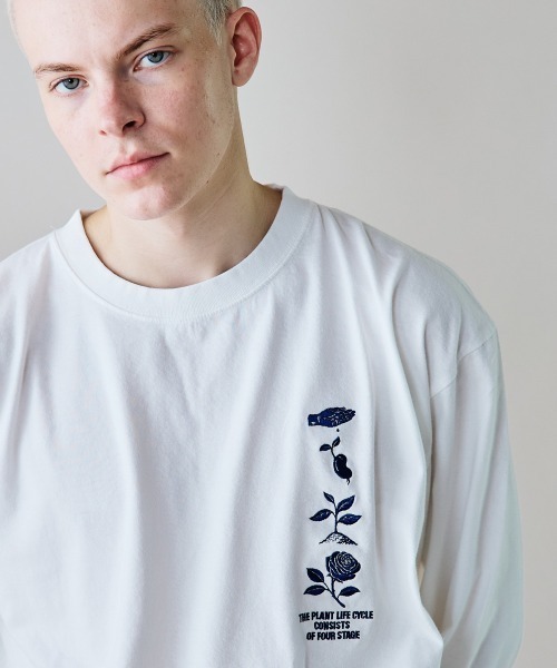 rehacer（レアセル）の「rehacer : Flower Cycle Vintage L/ST-Shirt  / フラワーサイクルヴィンテージ ロングスリーブ T shirt（Tシャツ/カットソー・メンズ・ホワイト/スミクロ/ネイビー・X-LARGE/LARGE/MEDIUM/SMALL）」の20枚目の写真