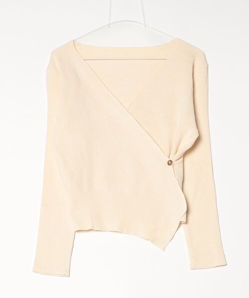 FREE STYLISTS(フリー スタイリスト)の「YUGA_YGMC Cache-coeur knit top(ニット/セーター・レディース・ブラウン/オフホワイト・FREE)」の17枚目の写真
