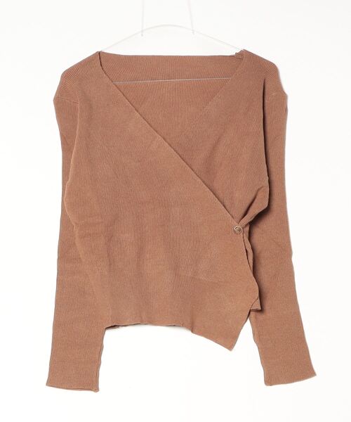 FREE STYLISTS(フリー スタイリスト)の「YUGA_YGMC Cache-coeur knit top(ニット/セーター・レディース・ブラウン/オフホワイト・FREE)」の9枚目の写真