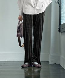 STYLE DELI | ストライプベロアリラックスパンツ(デニムパンツ)