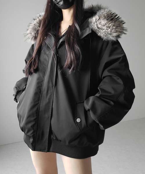 ジャケット・アウター fur hooded sheepskin down jacket DANTON/FAKE FUR HOODED DOWN JACKET｜Daytona Park(FREAK'S STORE公式