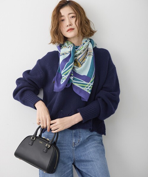 23区(ニジュウサンク)の「ミニ ボストンバッグ(ボストンバッグ・レディース・ブラック系/黄土色系/アイボリー系・F)」の16枚目の写真