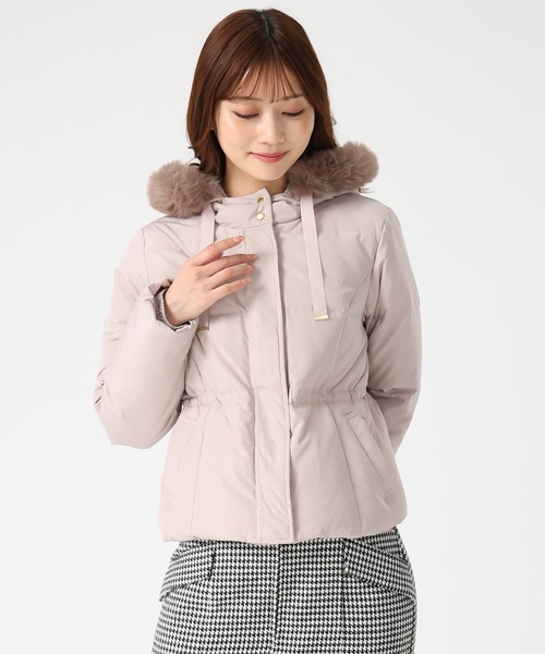 MISCH MASCH（ミッシュマッシュ）の「2025秋冬新作 グログランリボンフードショートダウン（ダウンジャケット/コート・レディース・ブラック/ピンク/アイボリー・S/M）」の9枚目の写真