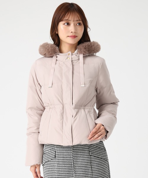 MISCH MASCH（ミッシュマッシュ）の「2025秋冬新作 グログランリボンフードショートダウン（ダウンジャケット/コート・レディース・ブラック/ピンク/アイボリー・S/M）」の10枚目の写真