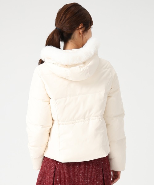 MISCH MASCH（ミッシュマッシュ）の「2025秋冬新作 グログランリボンフードショートダウン（ダウンジャケット/コート・レディース・ブラック/ピンク/アイボリー・S/M）」の14枚目の写真