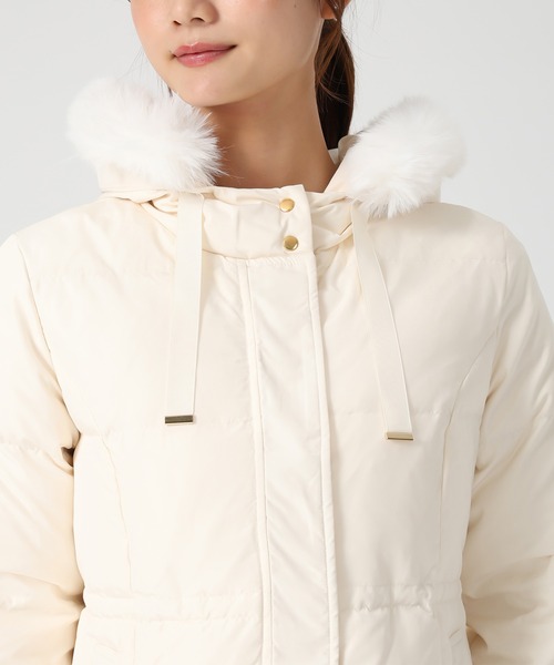 MISCH MASCH（ミッシュマッシュ）の「2025秋冬新作 グログランリボンフードショートダウン（ダウンジャケット/コート・レディース・ブラック/ピンク/アイボリー・S/M）」の15枚目の写真