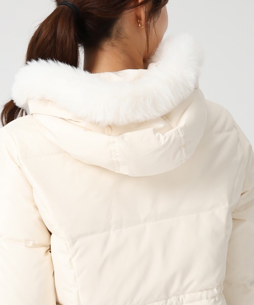 セール】2025秋冬新作 グログランリボンフードショートダウン（ダウン