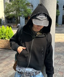 kutir(NeB[)STUDS DESIGN THERMAL ZIP HOODIE^X^bYfUCT[}Wbvt[fB[(p[J[)