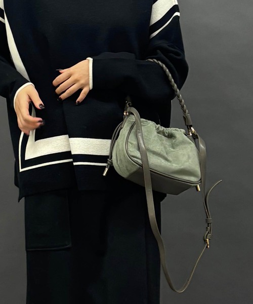 NICOLE white(ニコルホワイト)の「2WAYバッグ(ショルダーバッグ・レディース・チャコール/ベージュ/ミント・FREE)」の21枚目の写真