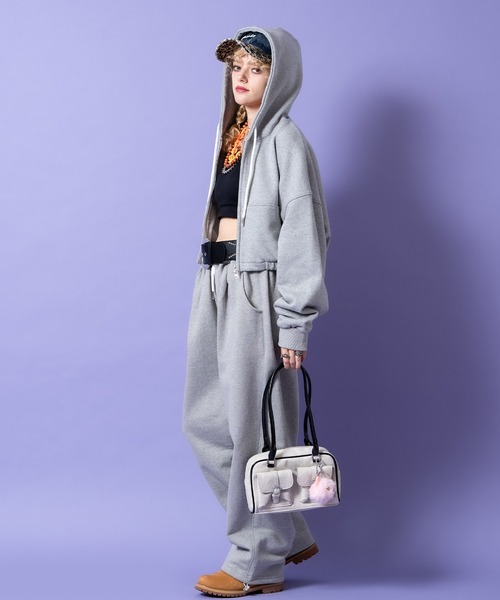 a.p.o.v.(エーピーオービー)の「a.p.o.v. ダブルジップアップスウェットオーバーサイズクロップドパーカー(パーカー・メンズ・ブラック/グレー/オレンジ/アッシュグレー/ブルー・ONESIZE)」の17枚目の写真