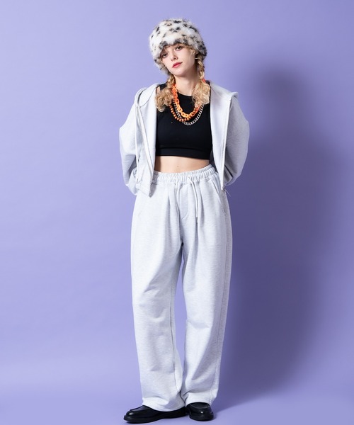 a.p.o.v.(エーピーオービー)の「a.p.o.v. ダブルジップアップスウェットオーバーサイズクロップドパーカー(パーカー・メンズ・ブラック/グレー/オレンジ/アッシュグレー/ブルー・ONESIZE)」の14枚目の写真