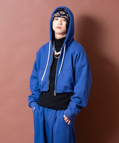 セール】a.p.o.v. ダブルジップアップスウェットオーバーサイズ