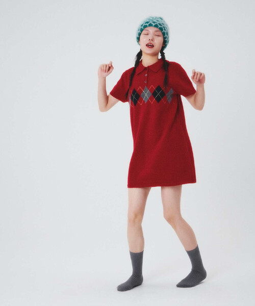 FREAK'S STORE(フリークスストア)の「I HATE MONDAY/アイヘイトマンデイ New Essential Socks/ニューエッセンシャルソックス(ソックス/靴下・レディース・レッド/グレー/オフホワイト・ONE SIZE)」の6枚目の写真