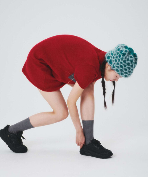 FREAK'S STORE(フリークスストア)の「I HATE MONDAY/アイヘイトマンデイ New Essential Socks/ニューエッセンシャルソックス(ソックス/靴下・レディース・レッド/グレー/オフホワイト・ONE SIZE)」の7枚目の写真