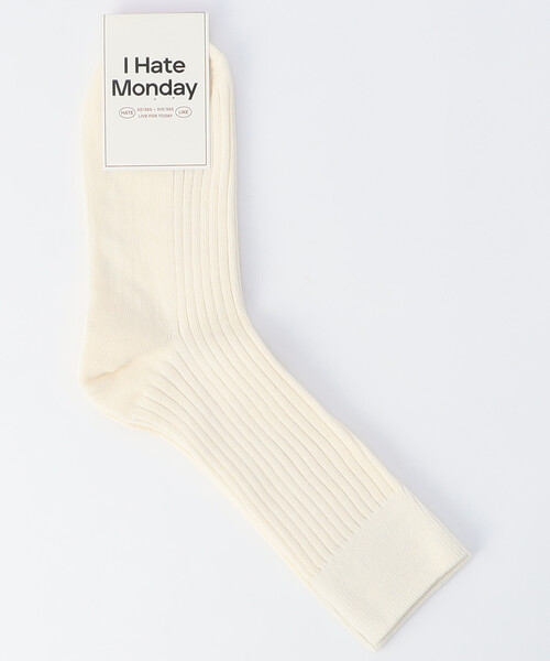 FREAK'S STORE(フリークスストア)の「I HATE MONDAY/アイヘイトマンデイ New Essential Socks/ニューエッセンシャルソックス(ソックス/靴下・レディース・レッド/グレー/オフホワイト・ONE SIZE)」の15枚目の写真