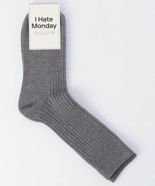 FREAK'S STORE(フリークスストア)の「I HATE MONDAY/アイヘイトマンデイ New Essential Socks/ニューエッセンシャルソックス(ソックス/靴下・レディース・レッド/グレー/オフホワイト・ONE SIZE)」の16枚目の写真