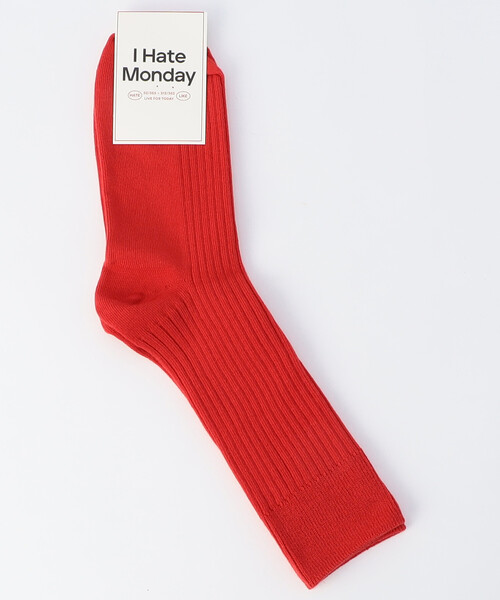 FREAK'S STORE(フリークスストア)の「I HATE MONDAY/アイヘイトマンデイ New Essential Socks/ニューエッセンシャルソックス(ソックス/靴下・レディース・レッド/グレー/オフホワイト・ONE SIZE)」の17枚目の写真