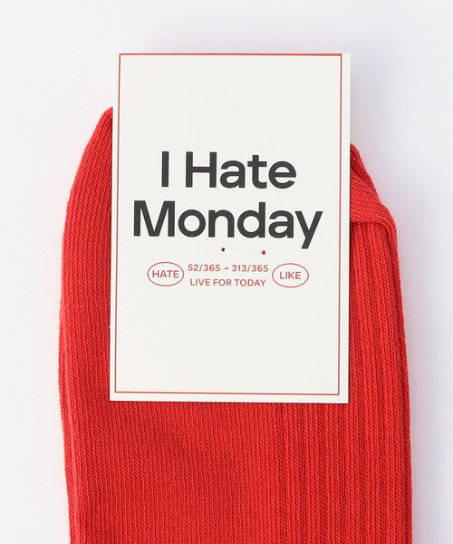 FREAK'S STORE(フリークスストア)の「I HATE MONDAY/アイヘイトマンデイ New Essential Socks/ニューエッセンシャルソックス(ソックス/靴下・レディース・レッド/グレー/オフホワイト・ONE SIZE)」の21枚目の写真