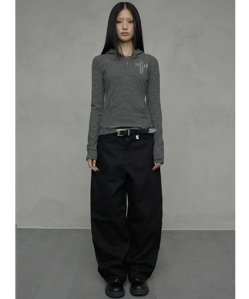 NIIER NOR(ニアノア)の「A'GEM/9 × .kom 『NIIER NOR/ニアノア』 BADDIE ANGEL PANTS/バディーエンジェル パンツ(その他パンツ・レディース・ブラック/インディゴブルー・S)」の10枚目の写真