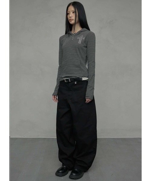 NIIER NOR(ニアノア)の「A'GEM/9 × .kom 『NIIER NOR/ニアノア』 BADDIE ANGEL PANTS/バディーエンジェル パンツ(その他パンツ・レディース・ブラック/インディゴブルー・S)」の11枚目の写真