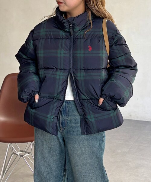U.S. POLO ASSN.（ユーエスポロアッスン）の「撥水中綿ジャケット（ブルゾン・レディース・ネイビー/ブラウン/アイボリー/ブラック・FREE）」の4枚目の写真