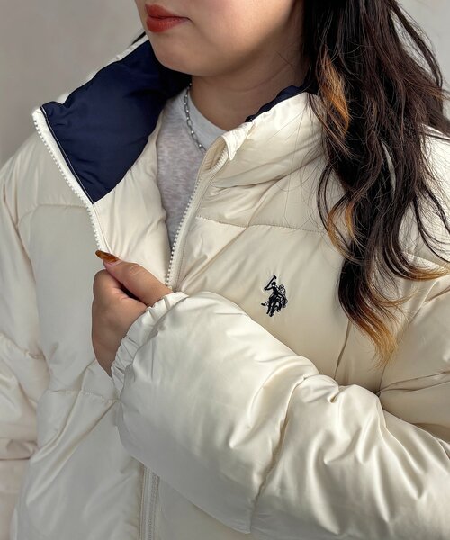 U.S. POLO ASSN.（ユーエスポロアッスン）の「撥水中綿ジャケット（ブルゾン・レディース・ネイビー/ブラウン/アイボリー/ブラック・FREE）」の16枚目の写真
