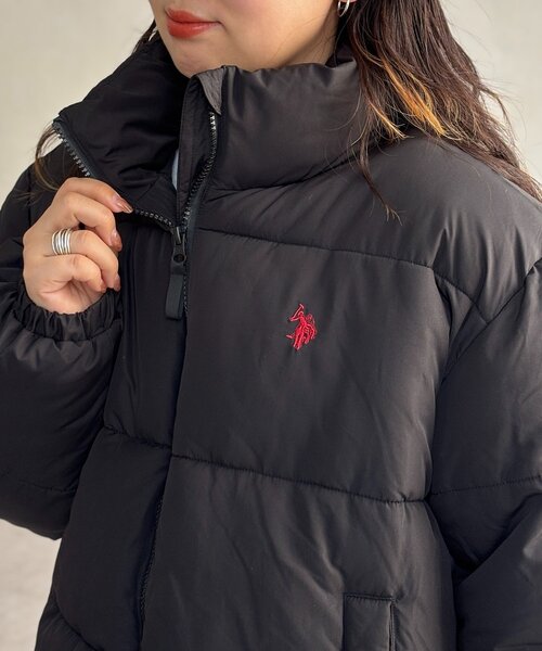 U.S. POLO ASSN.（ユーエスポロアッスン）の「撥水中綿ジャケット（ブルゾン・レディース・ネイビー/ブラウン/アイボリー/ブラック・FREE）」の7枚目の写真