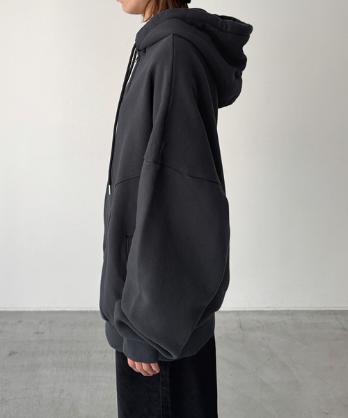 CANAL JEAN(キャナルジーン)の「choice_cnl ウォッシングスウェットパーカー(パーカー・レディース・カーキ/チャコールグレー・ONE SIZE)」の13枚目の写真