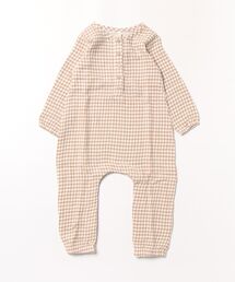 Quincy Mae（クインシーメイ）の「【RES】【Quincy Mae】WOVEN JUMPSUIT | COCOA GINGHAM（その他ベビー用品）」