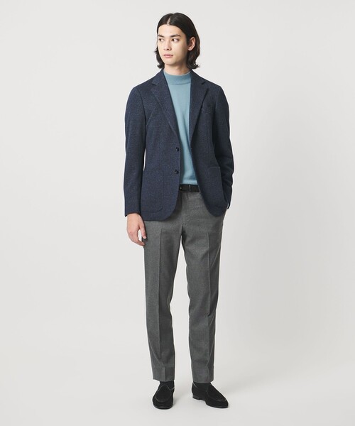 UNITED ARROWS（ユナイテッドアローズ）の「サイドエクステンド バーズアイ ノープリーツスラックス COMFORT EASY‐MODEL ウォッシャブル ストレッチ（スラックス・メンズ・グレー系/ダークグレー・44/48/52/46/50/42）」の3枚目の写真