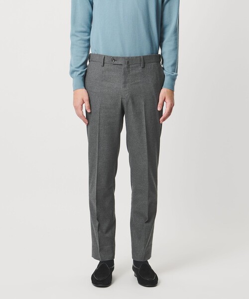 UNITED ARROWS（ユナイテッドアローズ）の「サイドエクステンド バーズアイ ノープリーツスラックス COMFORT EASY‐MODEL ウォッシャブル ストレッチ（スラックス・メンズ・グレー系/ダークグレー・44/48/52/46/50/42）」の4枚目の写真