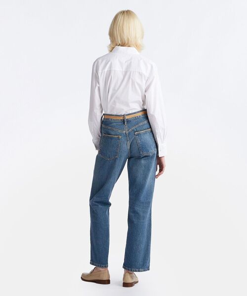TOMMY HILFIGER(トミーヒルフィガー)の「リラックスブーツカットハイウエストレザージーンズ(デニムパンツ・レディース・インディゴブルー・27inch/26inch)」の5枚目の写真