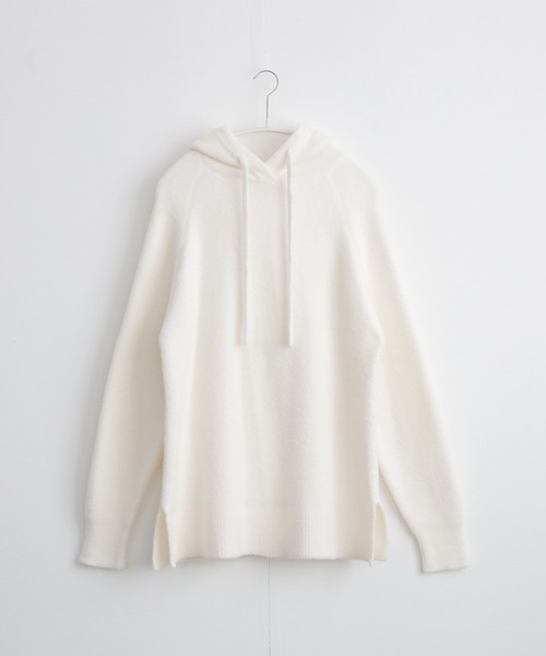 for/c（フォーシー）の「[セットアップ対応]フェザーニットパーカー【サスティナブル】（ニット/セーター・レディース・ピンク/ライトグレー/オフホワイト・M/L）」の10枚目の写真
