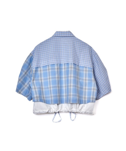AULA AILA(アウラアイラ)の「【セットアップ着用可】チェックコンビネーションショートシャツ(シャツ/ブラウス・レディース・オフホワイト/ブラック/ライトブルー・0)」の19枚目の写真
