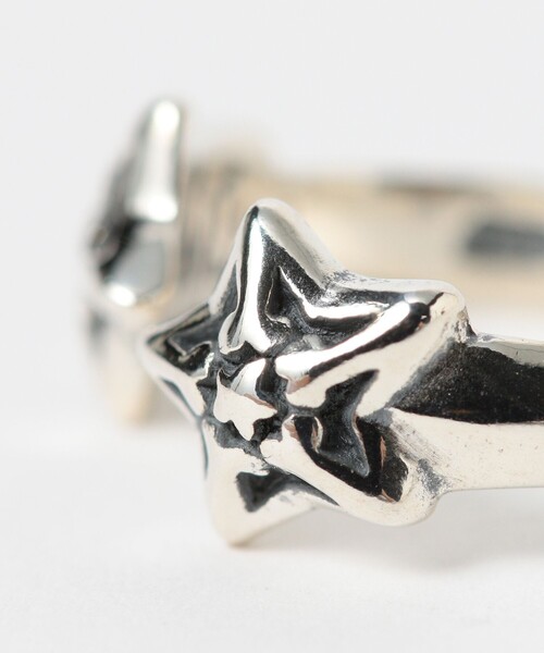 BILL WALL LEATHER(ビルウォールレザー)の「Double Star Free Ring(リング・レディース・その他・US-4h/US-5h/US-6h)」の3枚目の写真