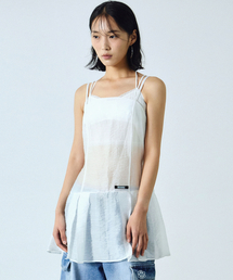 SHEER LAYERED STRAP DRESS_WHITE