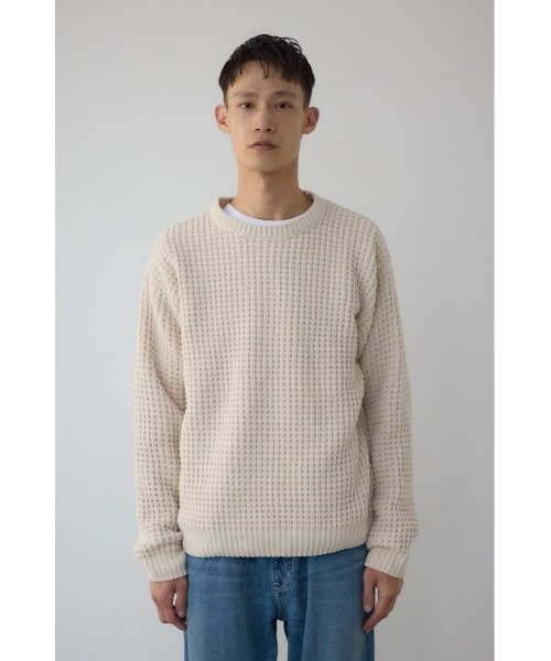 ワッフル編みマットモールニット（ニット/セーター）｜AZUL BY MOUSSY