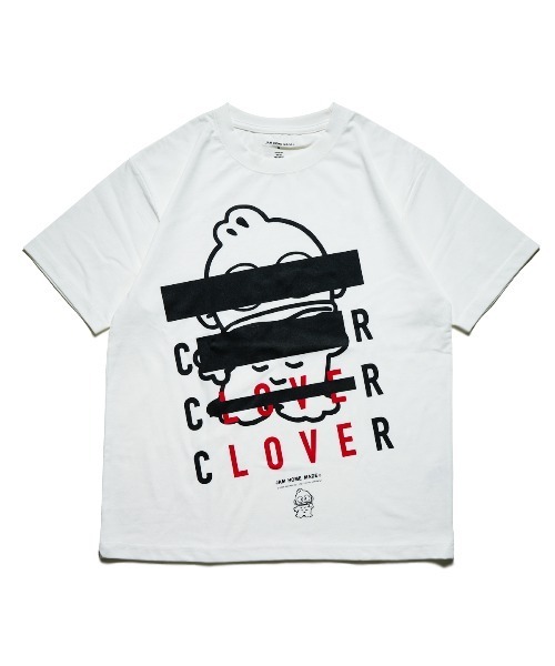 sanrio(サンリオ)の「ハンギョドン/HANGYODON CLOVER Tシャツ/サンリオキャラクターズ コラボ(Tシャツ/カットソー・メンズ・ブラック/ホワイト・S/M/L/XL)」の1枚目の写真