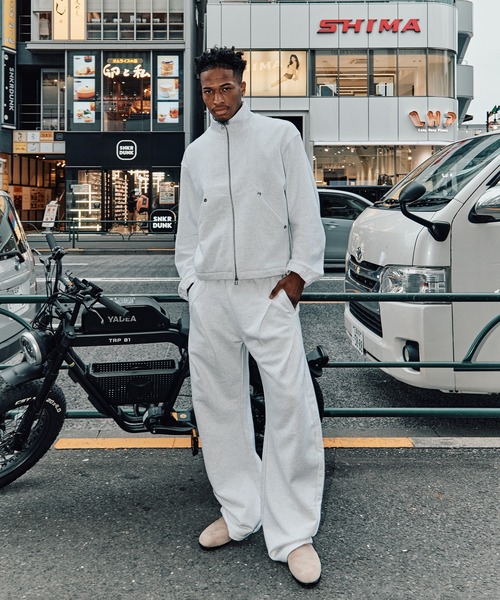CONZ(コンズ)の「STAND ZIP UP/スタンドジップアップ/スウェット/冷房対策/NVRFRGT/CONZ(スウェット・メンズ・ホワイト/グレー/ブラック・3/2/1)」の4枚目の写真