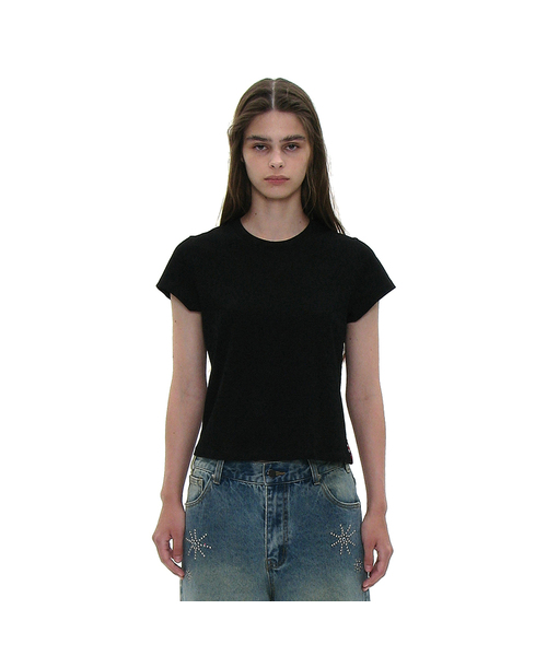 PARTIMENTO WOMEN(パルティメントウィメン)の「PWC レギュラーフィット エブリデイTシャツ_6カラー(Tシャツ/カットソー・レディース・ライトグレー/チャコール/バーガンディー/ベージュ/ブラウン/ブラック・SMALL/MEDIUM/LARGE)」の2枚目の写真