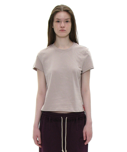 PARTIMENTO WOMEN(パルティメントウィメン)の「PWC レギュラーフィット エブリデイTシャツ_6カラー(Tシャツ/カットソー・レディース・ライトグレー/チャコール/バーガンディー/ベージュ/ブラウン/ブラック・SMALL/MEDIUM/LARGE)」の8枚目の写真
