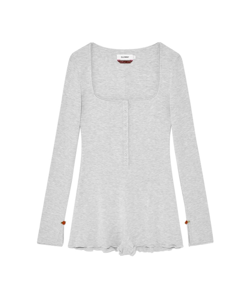 BLISS FIT ROMPER (WHITEMELANGE)