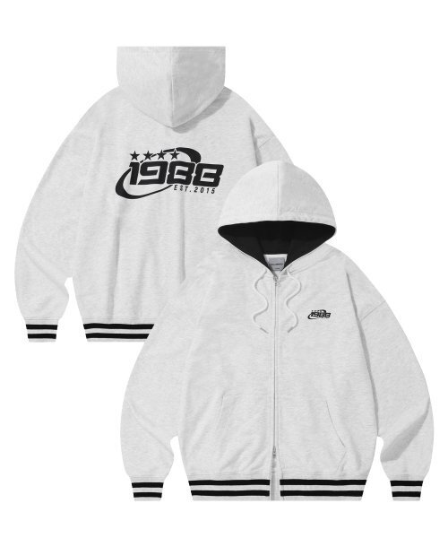 F.ILLUMINATE(フィルミネイト)の「1988 サークルロゴ フードジップアップ-ライトグレー(パーカー・レディース・その他・SMALL/MEDIUM/LARGE)」の1枚目の写真