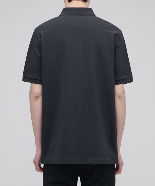 MUSINSA STANDARD(ムシンサスタンダード)の「ベーシックピケポロシャツ【ダークグレー】(ポロシャツ・メンズ・その他・SMALL/MEDIUM/LARGE/X-LARGE/XX-LARGE/XXX-LARGE)」の2枚目の写真