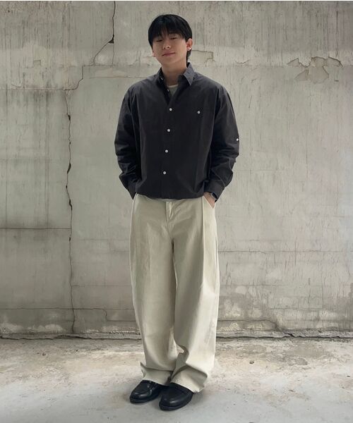 XERO（ゼロ）の「クロップロールアップコットンシャツ[チャコール]（シャツ/ブラウス・レディース・その他・MEDIUM/LARGE）」の8枚目の写真
