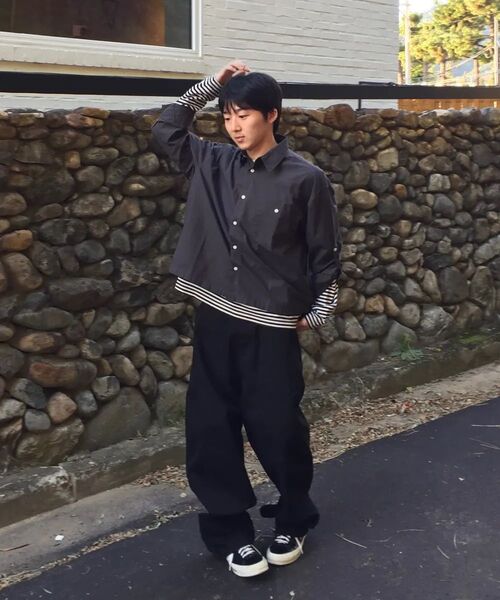 XERO（ゼロ）の「クロップロールアップコットンシャツ[チャコール]（シャツ/ブラウス・レディース・その他・MEDIUM/LARGE）」の7枚目の写真
